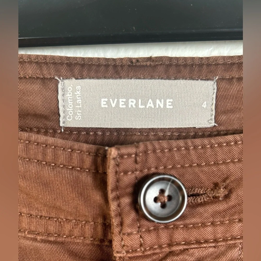 Everlane Tan Khaki Corporate Casual Lightweight Wide Leg Crop Pants women’s Sz 4 - Picture 2 of 16